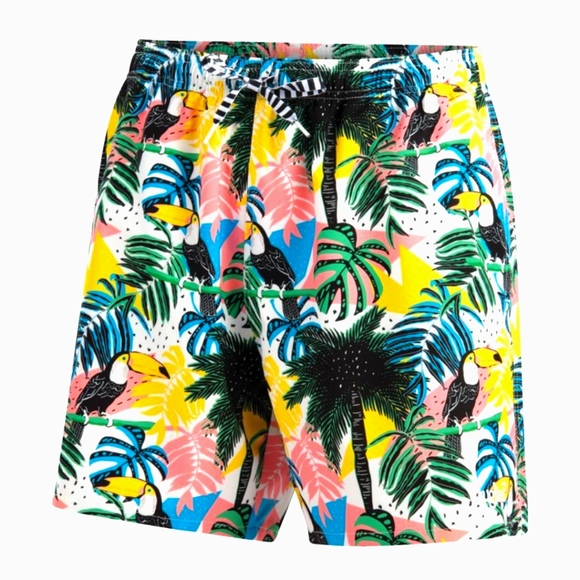 Dolfin Uglies Men's 5" Unlined Board Shorts - Toucan Jungle Party - Large NWT - Picture 2 of 4